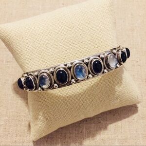 Nicky Butler | Bracelet | Sterling Cuff | Amethyst & Moonstone